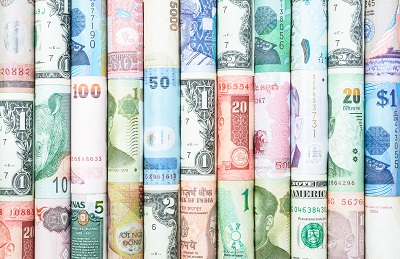 Rolls of foreign and domestic cash